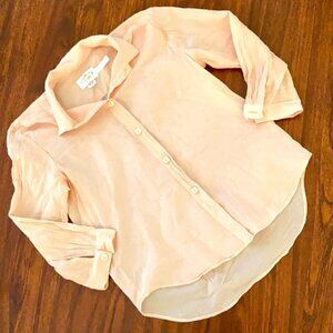 Jams world voile button down peach women’s shirt S